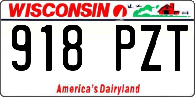 WI license plate 918PZT