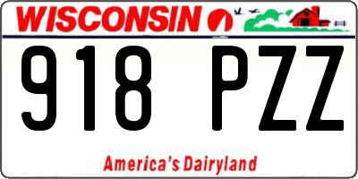 WI license plate 918PZZ