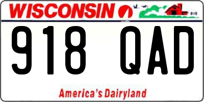 WI license plate 918QAD