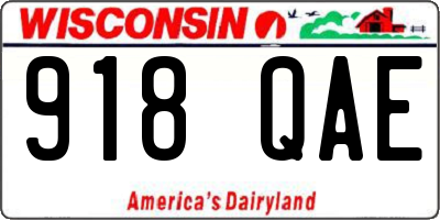 WI license plate 918QAE