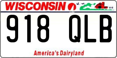 WI license plate 918QLB