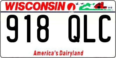 WI license plate 918QLC