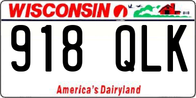 WI license plate 918QLK