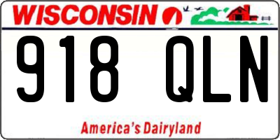 WI license plate 918QLN