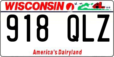 WI license plate 918QLZ