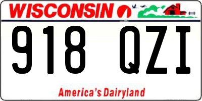 WI license plate 918QZI