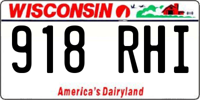 WI license plate 918RHI