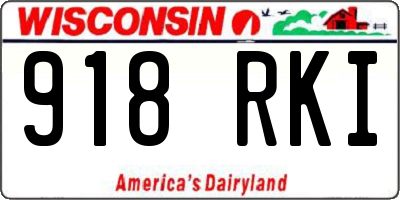 WI license plate 918RKI