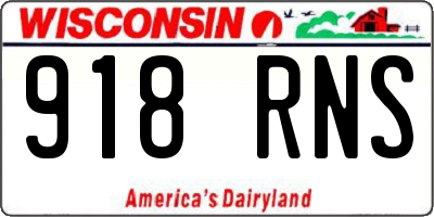 WI license plate 918RNS