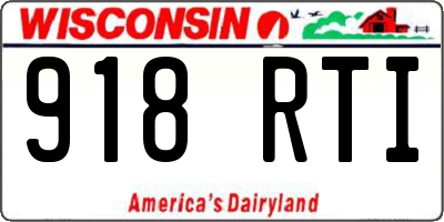 WI license plate 918RTI