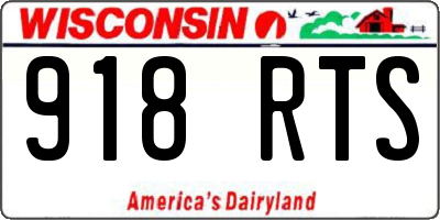 WI license plate 918RTS