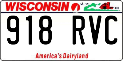 WI license plate 918RVC