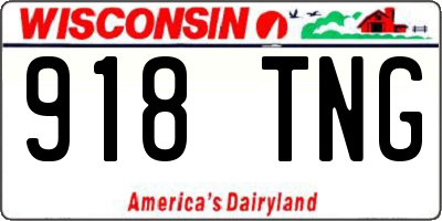WI license plate 918TNG