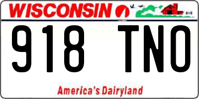 WI license plate 918TNO