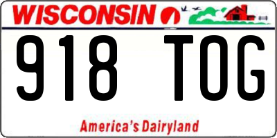 WI license plate 918TOG