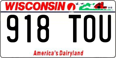 WI license plate 918TOU