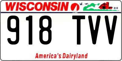 WI license plate 918TVV