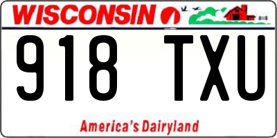 WI license plate 918TXU