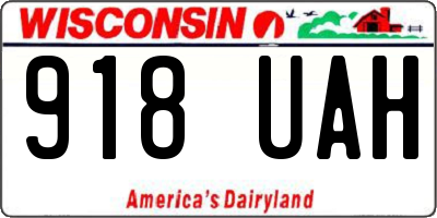 WI license plate 918UAH