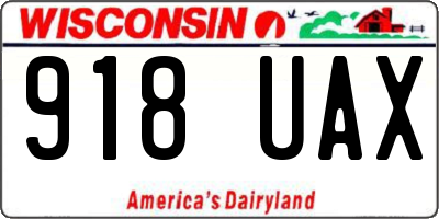 WI license plate 918UAX