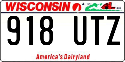 WI license plate 918UTZ