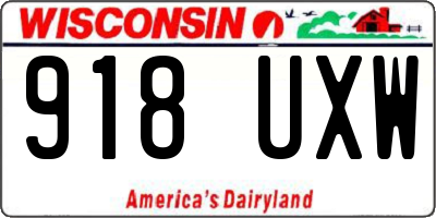 WI license plate 918UXW