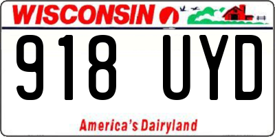 WI license plate 918UYD