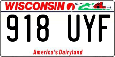 WI license plate 918UYF