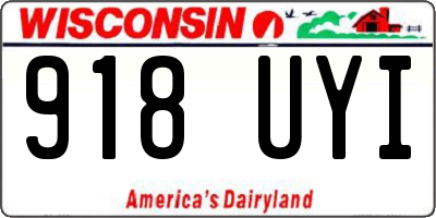 WI license plate 918UYI