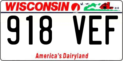 WI license plate 918VEF