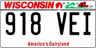 WI license plate 918VEI