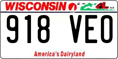WI license plate 918VEO
