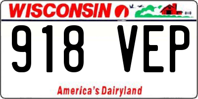 WI license plate 918VEP