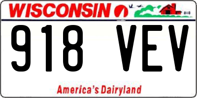 WI license plate 918VEV