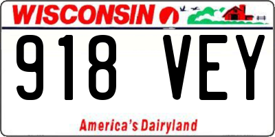 WI license plate 918VEY