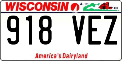 WI license plate 918VEZ