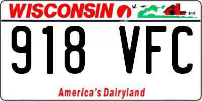 WI license plate 918VFC