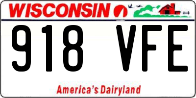 WI license plate 918VFE