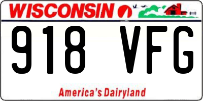 WI license plate 918VFG