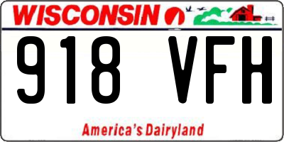 WI license plate 918VFH