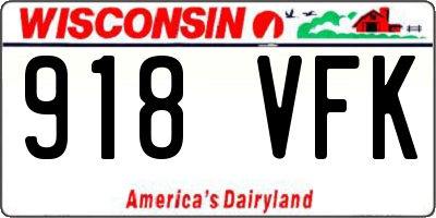 WI license plate 918VFK