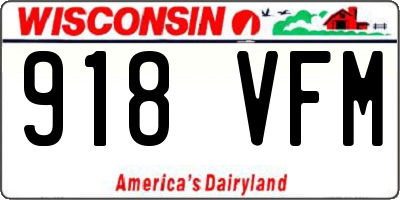 WI license plate 918VFM