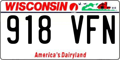 WI license plate 918VFN