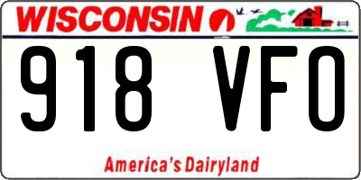 WI license plate 918VFO