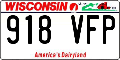 WI license plate 918VFP