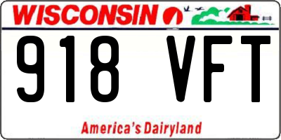 WI license plate 918VFT