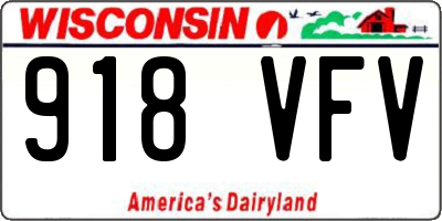 WI license plate 918VFV
