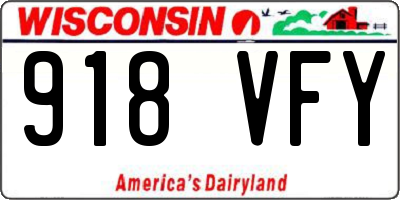 WI license plate 918VFY