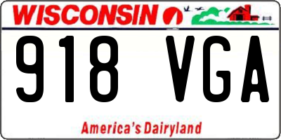 WI license plate 918VGA