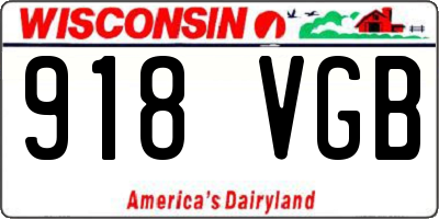 WI license plate 918VGB
